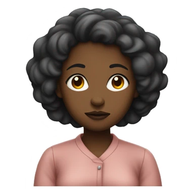 Black girl pouting with folded arms sticker