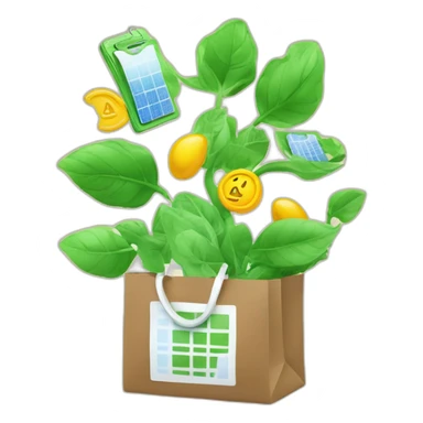 sustainable shopping finance renewable energy sticker