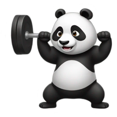 Panda doing CrossFit  sticker
