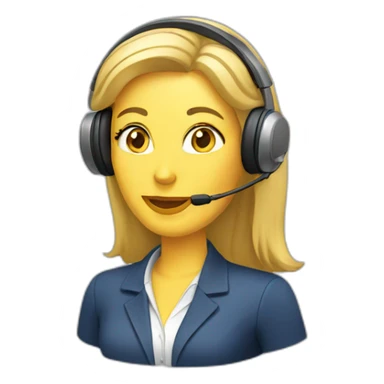 french-saleswomen-with-headset sticker