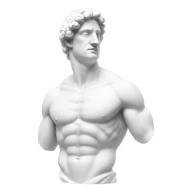 white Greek statue with muscles sticker