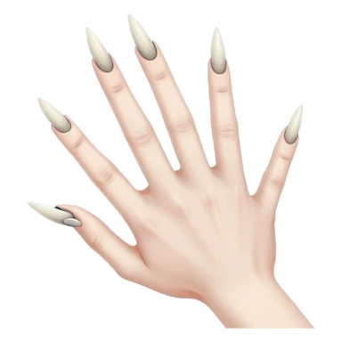 A hand with nails on its fingers bent in witch type way sticker