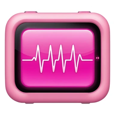 pink heartbeat monitor sticker