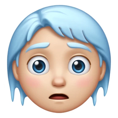  frozen distraught iOS emoji generic round sticker