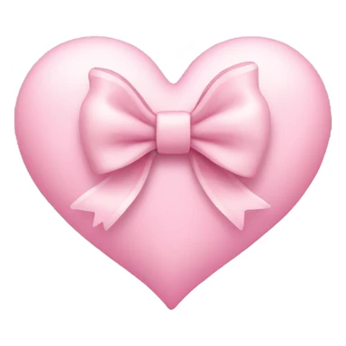 Light pink heart with a bow sticker
