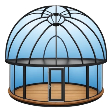 Two existing steel-framed domes with a diameter of 4 meters will be used. The domes will be covered with waterproof outer membranes, reinforced internally with wooden details, and transformed into durable, aesthetic interior spaces. sticker