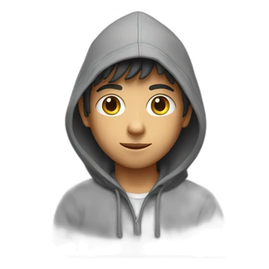 A boy with hoodie sticker