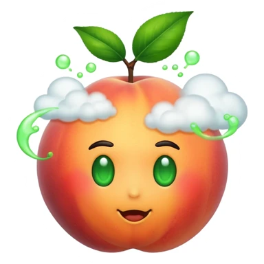 Peach with green gas sticker