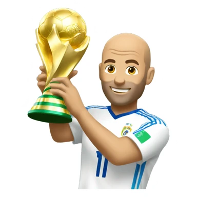 zidane holding world cup sticker