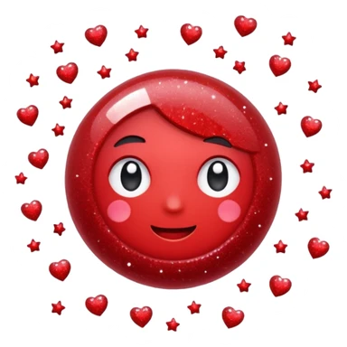 red glitter dislike sticker