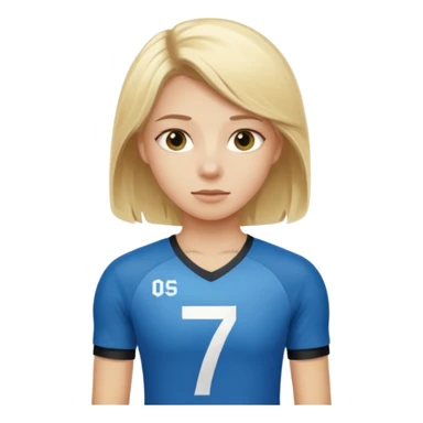 blonde Number 7 Printed Athlete sticker