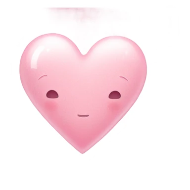 Cute light pink heart with white sparkles sticker