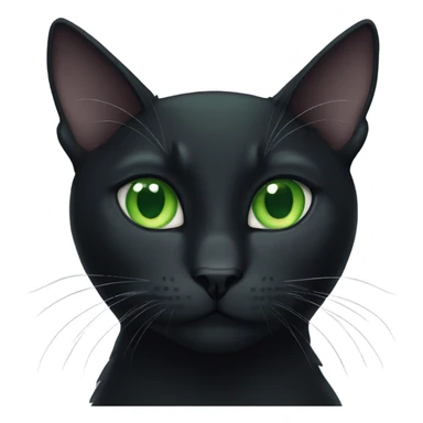 Black cat with green eyes next to grey cat with green eyes sticker