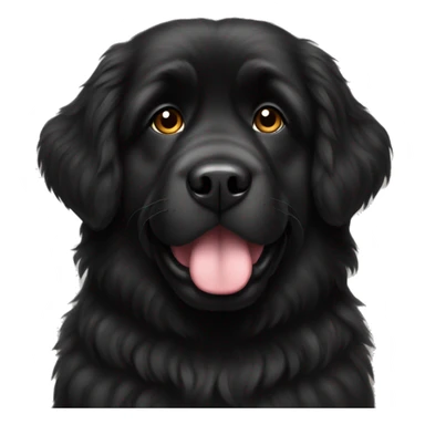 Black Newfoundland dog cute sticker