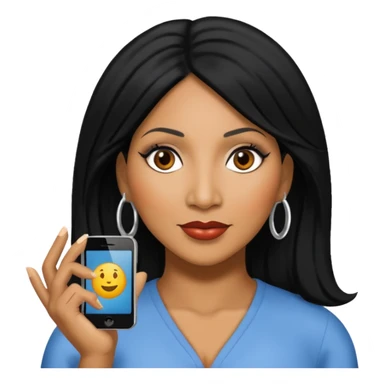 Trina Braxton with black hair sticker