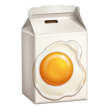 milk carton with egg picture sticker