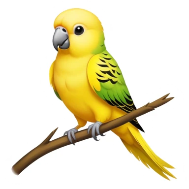 All yellow parakeet sticker