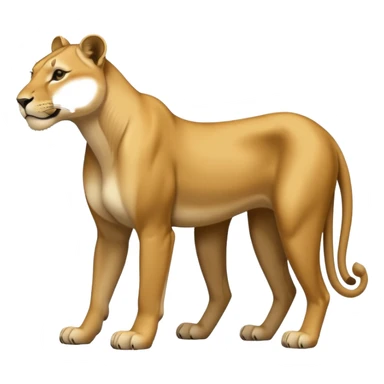 a lioness's silhouette with four legs sticker