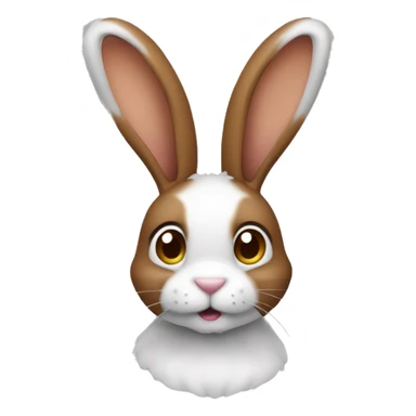 Lapin avec les oreilles tombante qui est de couleur marron sans aucune autre couleur  sticker