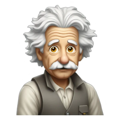 albert einstein as a hell worker sticker