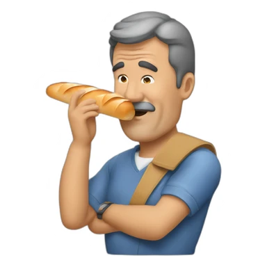 Jean Marie Bigard smell a baguette sticker