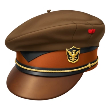 A brown military beret  sticker