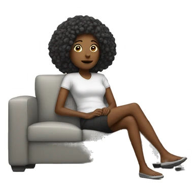 Woman chilling on Couch  sticker