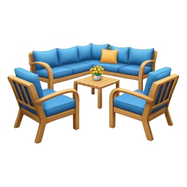 Patio with chairs and couch sticker