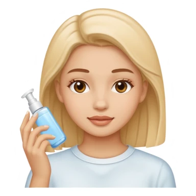 A girl doing skincare sticker