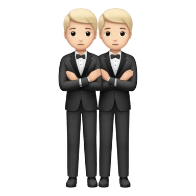 stand and wait with folded hands sticker