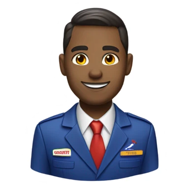 pale male flight attendant on Southwest Airlines  sticker