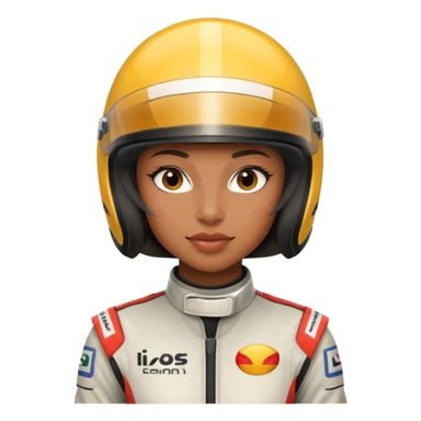 Formula racer black woman sticker