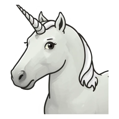 White Unicorn sticker