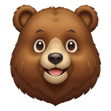 Bear smiling sticker