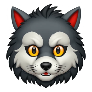 Lobo negro aullando sticker