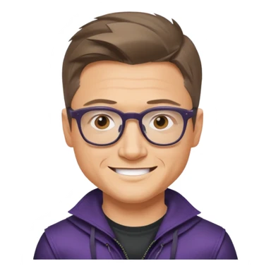 Jeremy Lee Renner Hawkeye with GLasses
 sticker