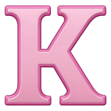 mix light pink dark pink and white girly letter k sticker