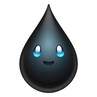 A drop of dark oil sticker