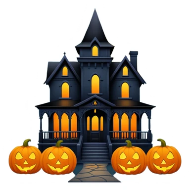 Victorian style home decorated for Halloween sticker
