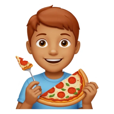 Child Eating Pizza sticker