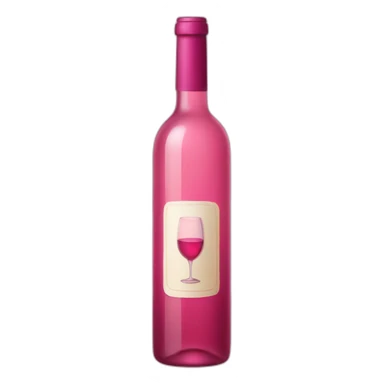 bottle of pink wine sticker