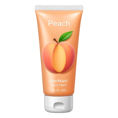 peach skincare tube sticker