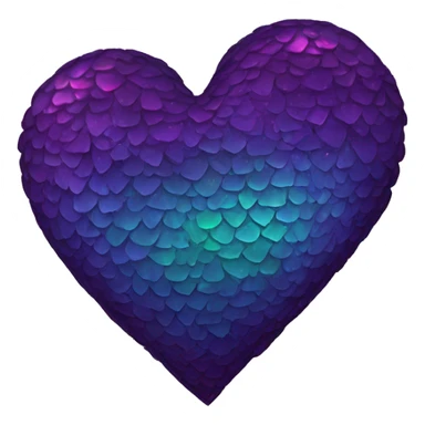 dark iridescent scale heart sticker