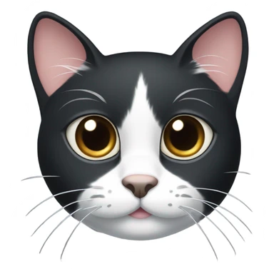 black cat with white paws and tummy  sticker