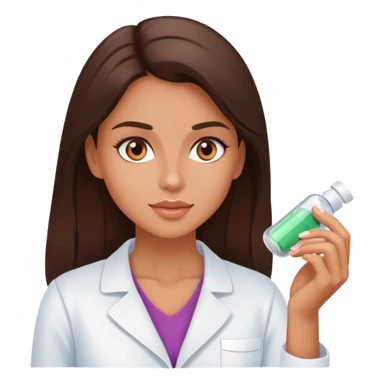 Beautiful fit brunette girl taking pills  sticker