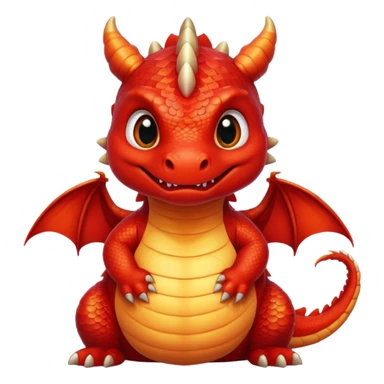 fat choncc baby red dragon sticker