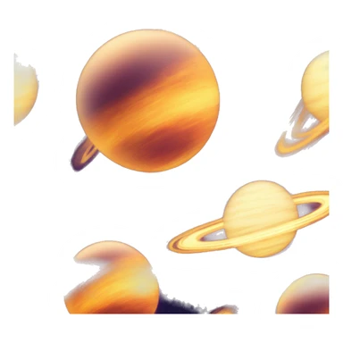 Vintage Planet comet streak motion blur sticker