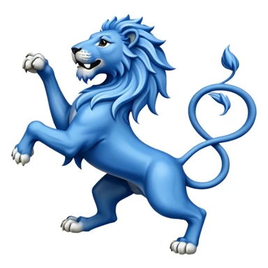 Lion rampant emoji like chelsea football team with blue and white without crest just lion rampant sticker