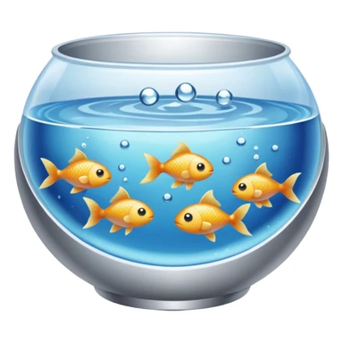 Mini fishes in a bowl for cooking  sticker
