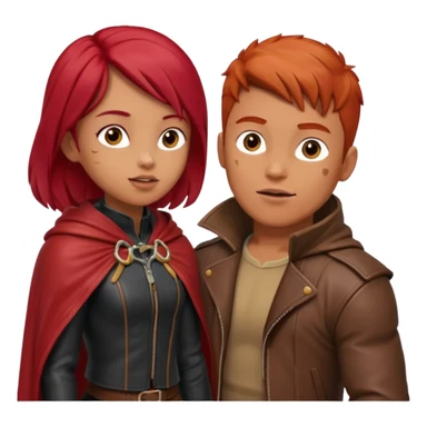 Lobo macho hablando con caperucita roja sticker